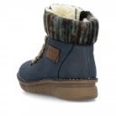 Rieker női fűzős cipzáras kék bokacipő 73343-15