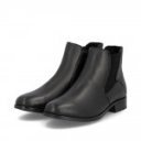 Rieker fekete női cipzáros bőr bokacipő 77051-00