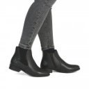 Rieker fekete női cipzáros bőr bokacipő 77051-00