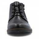 Rieker férfi fűzős cipzáras fekete bőr bokacipő 14609-00