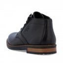 Rieker férfi fűzős cipzáras fekete bőr bokacipő 14609-00