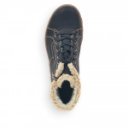 Rieker fekete női fűzős cipzáras bokacipő meleg béléssel Z0121-00