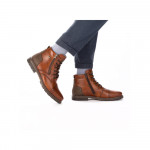 Rieker barna bőr fűzős cipzáras bőr bokacipő RiekerTEX mebránnal 13704-24