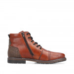 Rieker barna bőr fűzős cipzáras bőr bokacipő RiekerTEX mebránnal 13704-24