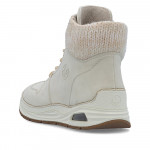 Rieker női fűzős cipzáras bézs bokacipő 44555-60