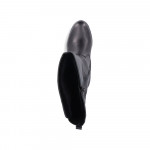 Rieker női fekete bőr csizma vario szárral 77684-00