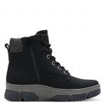 Jana női fekete fűzős cipzáras bakancs JanaTEX membránnal 26285-45-001 07713