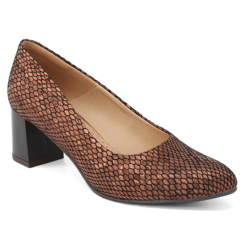 DiMarco női metál barna bőr körömcipő 2406-BRAZ 07711