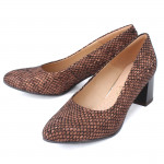 DiMarco női metál barna bőr körömcipő 2406-BRAZ 07711