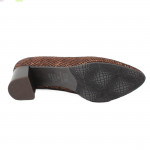 DiMarco női metál barna bőr körömcipő 2406-BRAZ 07711