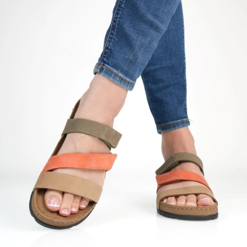 Batz Samantha sand mix női tépőzáras papucs