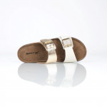 Batz Mallorca beige-gold mix női papucs