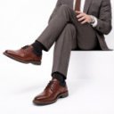 Bugatti férfi elegáns barna fűzős bőr cipő 315-A9G15-1000-6300 07720