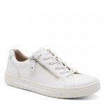 Jana női sportos fűzős cipzáras fehér-ezüst félcipő 23660-42-191 07731 Női Jana