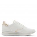 Jana női sportos sneaker fűzős cipzáras félcipő fehér-arany mix 23774-43-196 07733