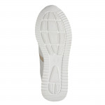 Jana női sportos sneaker fűzős cipzáras félcipő fehér-arany mix 23774-43-196 07733