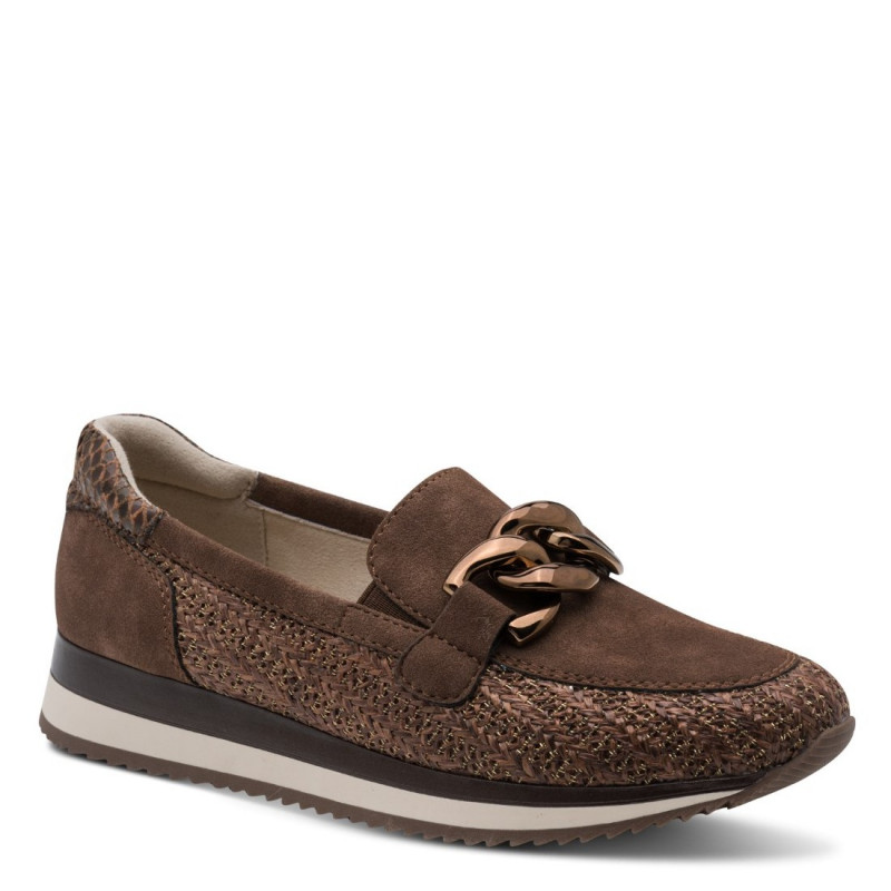 Jana női mokaszin félcipő barna mix 24766-42-394 07735