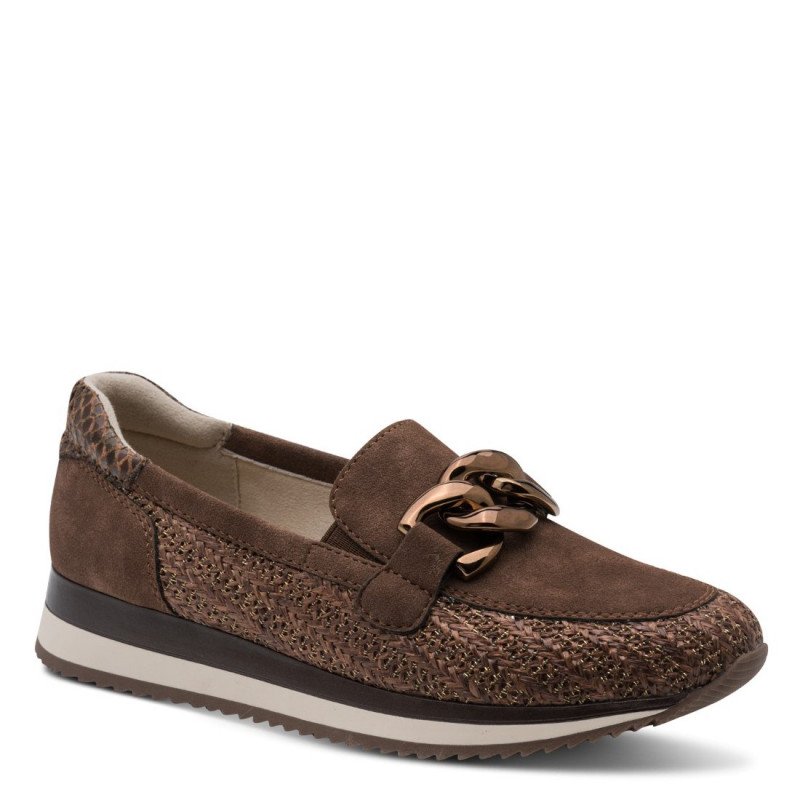 Jana női mokaszin félcipő barna mix 24766-42-394 07735