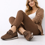 Jana női mokaszin félcipő barna mix 24766-42-394 07735