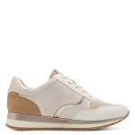 Jana női fűzős cipzáras sneaker félcipő elefntcsont szín-bézs-arany mix 23774-43-414 07738