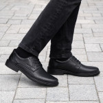 Rieker férfi bőr félcipő fekete extra széles lábra B0804-00