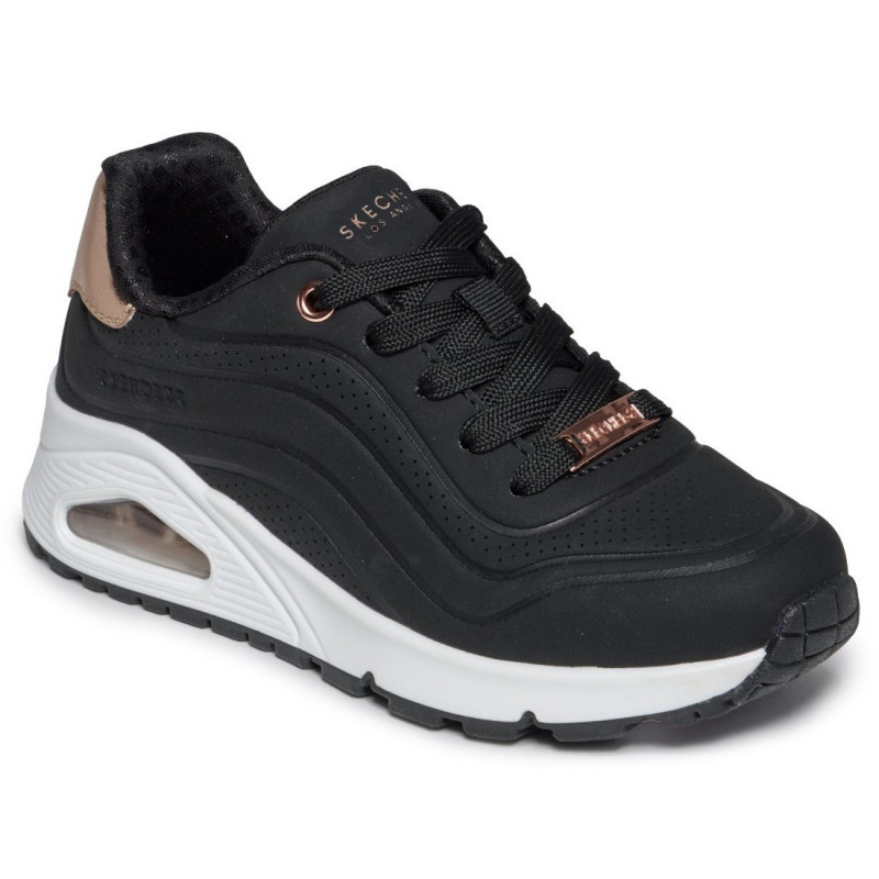 Skecher Uno Gen1 Shimmer Wave lányka - női fűzős sneaker cipő 310286L-BLK