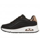 Skecher Uno Gen1 Shimmer Wave lányka - női fűzős sneaker cipő 310286L-BLK