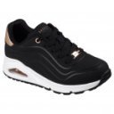 Skecher Uno Gen1 Shimmer Wave lányka - női fűzős sneaker cipő 310286L-BLK