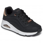 Skecher Uno Gen1 Shimmer Wave lányka - női fűzős sneaker cipő 310286L-BLK Gyerek Skechers