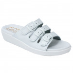 Saniflex női fehér papucs 3 csatos pánttal Wörishofer talpbéléssel 1331.11 Női Wörishofer