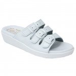 Saniflex női fehér papucs 3 csatos pánttal Wörishofer talpbéléssel 1331.11 Női Wörishofer