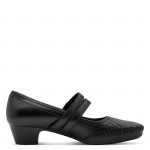 Jana Soft Line női tépőzáras feketebőr félcipő 22700-46-001 07742