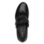 Jana Soft Line női tépőzáras feketebőr félcipő 22700-46-001 07742