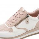 Jana női fűzős cipzáras sneaker félcipő rózsaszín-fehér mix 23774-43-597 07743