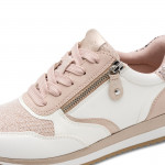 Jana női fűzős cipzáras sneaker félcipő rózsaszín-fehér mix 23774-43-597 07743