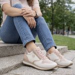 Jana női fűzős cipzáras sneaker félcipő rózsaszín-fehér mix 23774-43-597 07743