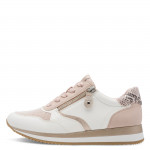 Jana női fűzős cipzáras sneaker félcipő rózsaszín-fehér mix 23774-43-597 07743