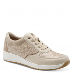 Jana női fűzős cipzáras bézs mix sneaker félcipő 23796-46-449 07744 Női Jana