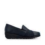 Rieker női bőr bebújós sötétkék félcipő L5356-14