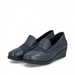 Rieker női bőr bebújós sötétkék félcipő L5356-14