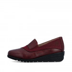 Rieker női bőr bebújós bordó félcipő L5356-35