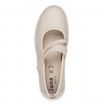 Jana tépőzáras bézs balerina bőr cipő 24764-46-400 07747