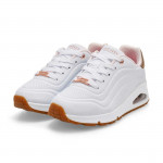 Skecher Uno Gen1 Shimmer Wave lányka - női fűzős sneaker cipő 310286L-WHT