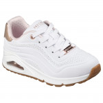 Skecher Uno Gen1 Shimmer Wave lányka - női fűzős sneaker cipő 310286L-WHT Gyerek Skechers