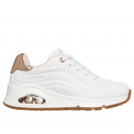 Skecher Uno Gen1 Shimmer Wave lányka - női fűzős sneaker cipő 310286L-WHT