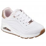 Skecher Uno Gen1 Shimmer Wave lányka - női fűzős sneaker cipő 310286L-WHT Gyerek Skechers