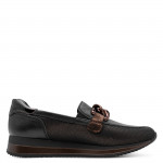 Jana női mokaszin félcipő fekete bronz mix 24766-42-095 07763