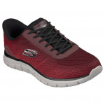 Skechers Slip-ins Track Revno piros fekete férfi bebújós sneaker félcipő 233038-RDBK Férfi Skechers