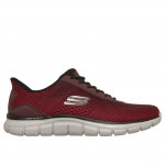 Skechers Slip-ins Track Revno piros fekete férfi bebújós sneaker félcipő 233038-RDBK