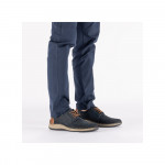 Rieker férfi fűzős kék perforált bőr félcipő extra széles 05226-14